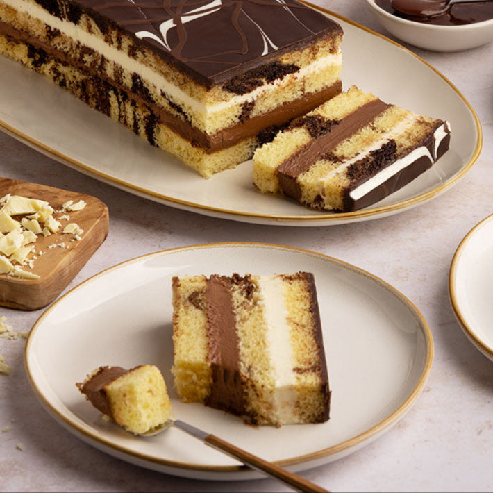 The Original Cakerie Tuxedo Truffle Mousse Cake - 6 Cut Slice
