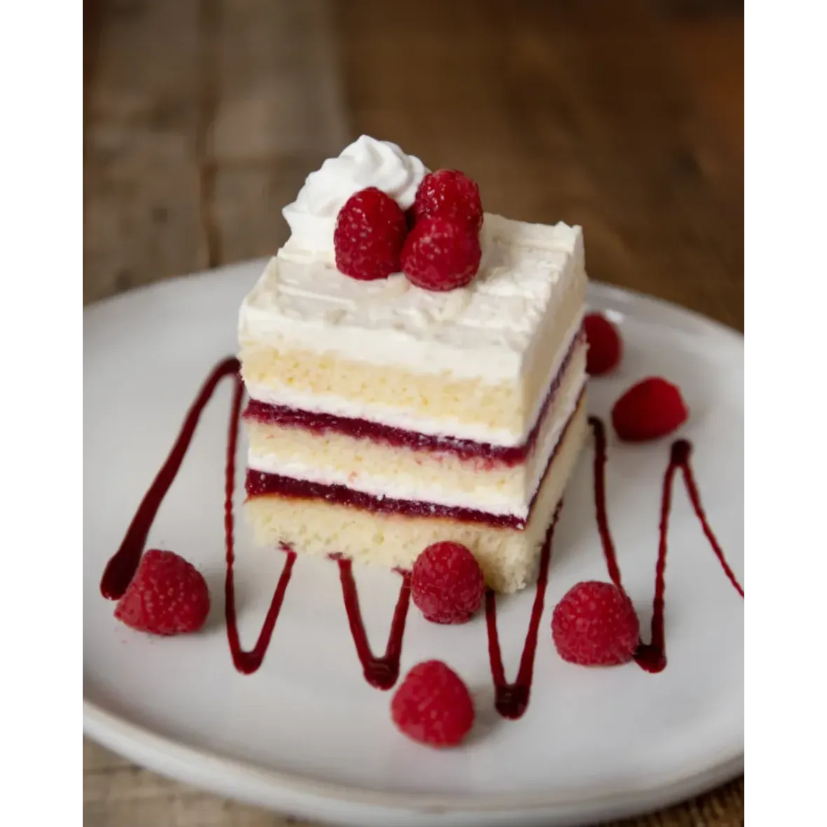 White Chocolate Raspberry Cream Cake