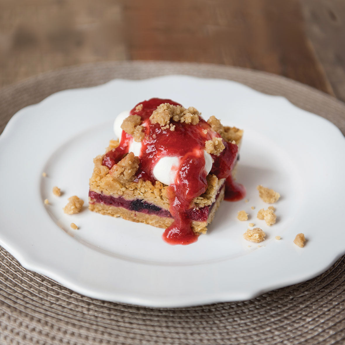 Tripleberry Crumble Bar